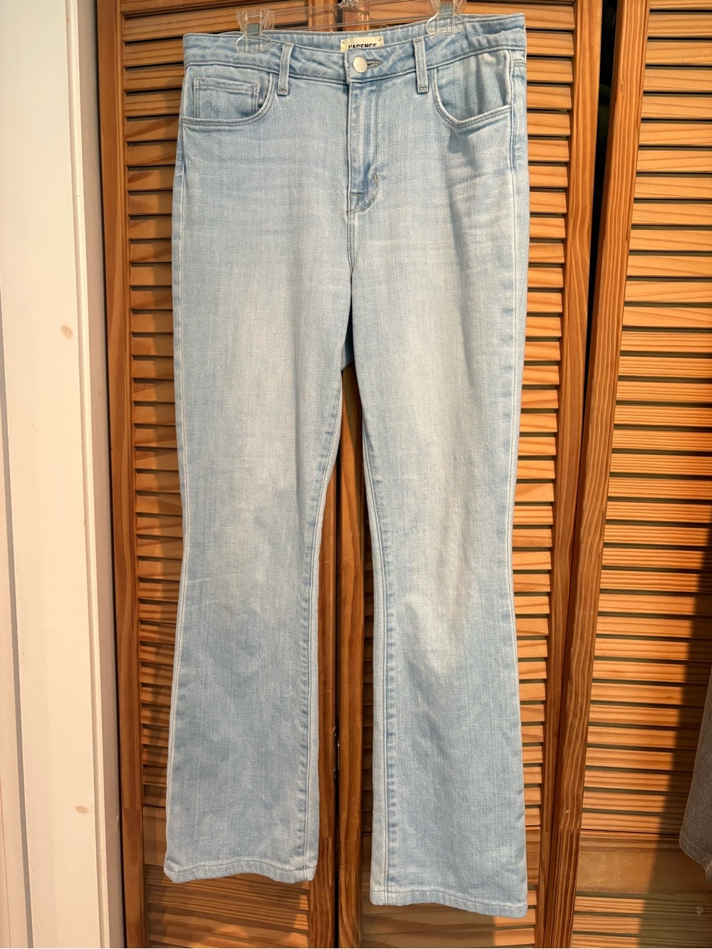 L’Agence Oriana Jeans High Rise Straight Leg Soft Stretch Denim Light Wash 28
